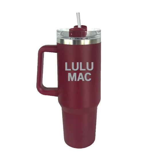 Lulu Mac Tumbler 40oz Maroon/Grey