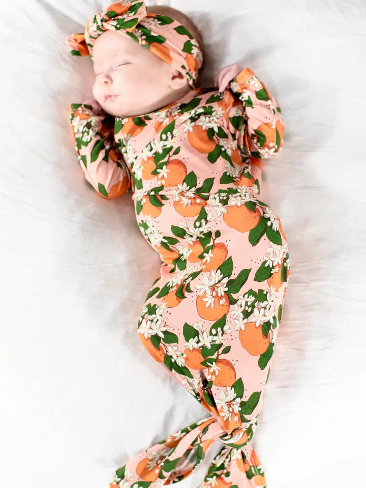 Orange Blossoms- Knotted Gown