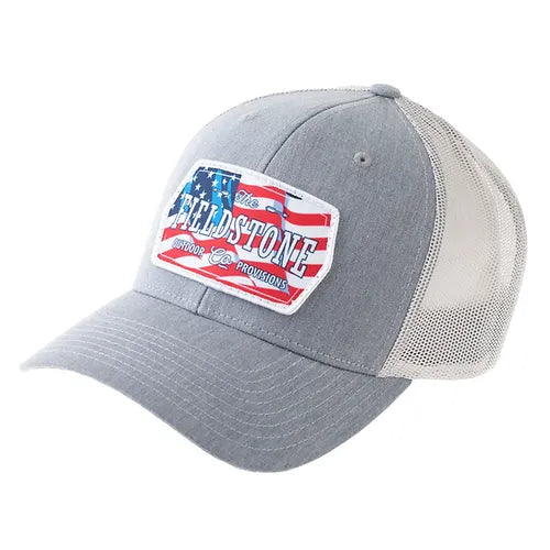 Fieldstone Hat Red, White and Blue Flag