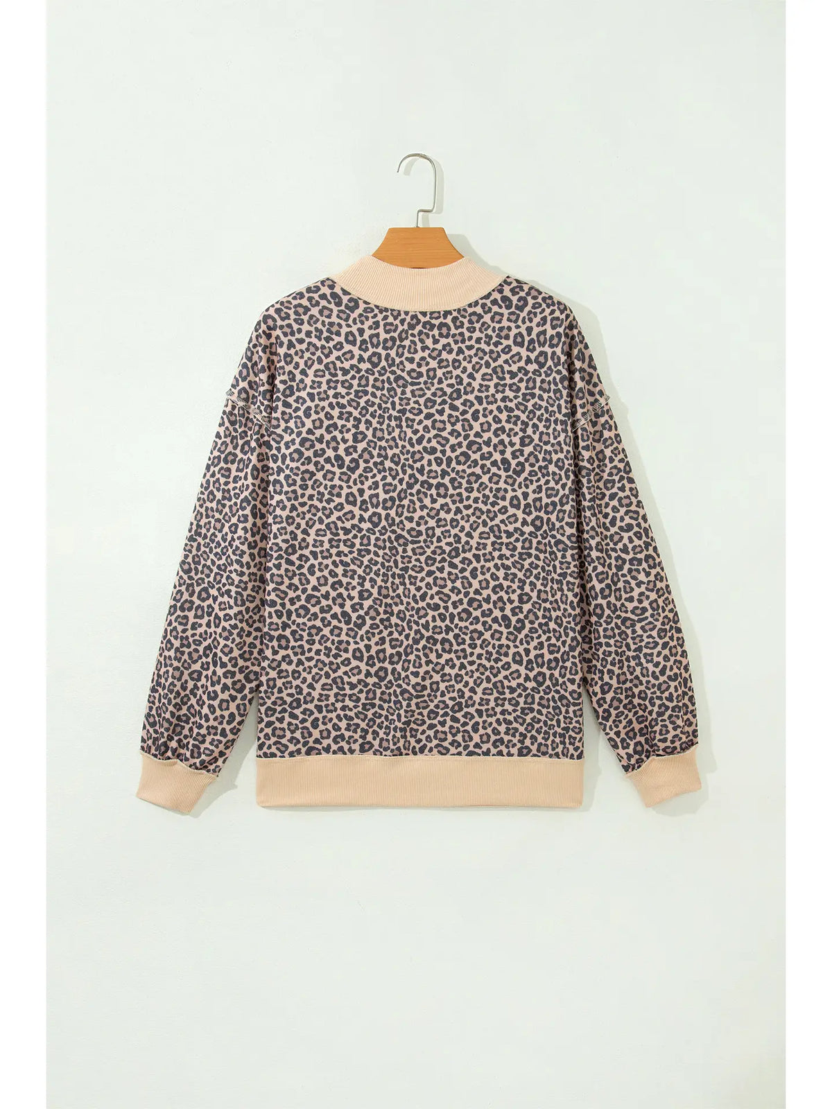Mock Neck Leopard