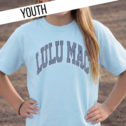 Lulu Mac Youth T-Shirt Chambray Stripe