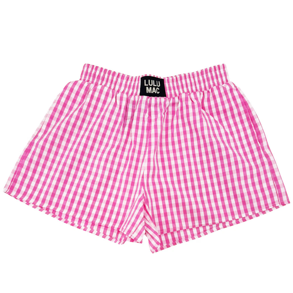 Lulu Mac Shorts Pink Gingham