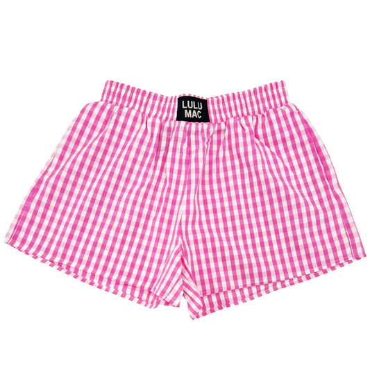 Lulu Mac Shorts Pink Gingham