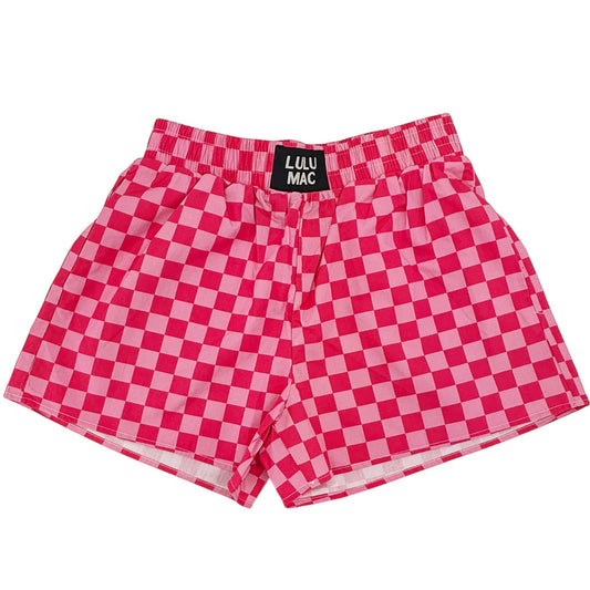 Lulu Mac Shorts Pink Checkered