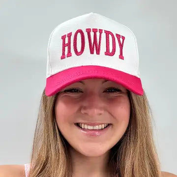 Lulu Mac Hat Howdy Hot Pink