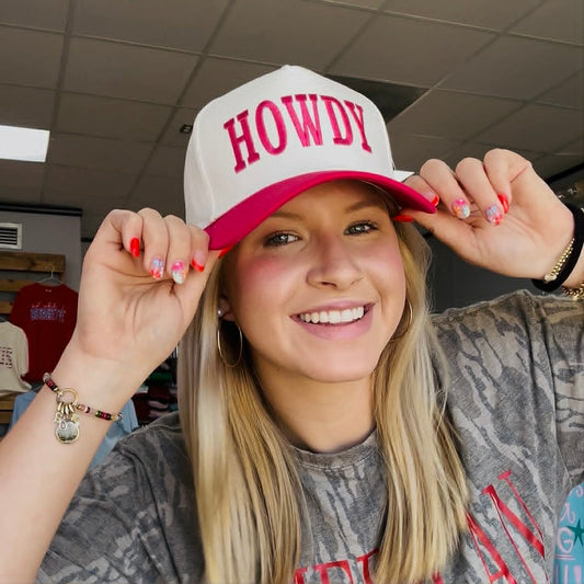 Lulu Mac Hat Howdy Hot Pink