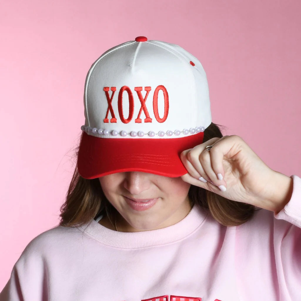 Lulu Mac Hat XOXO Red