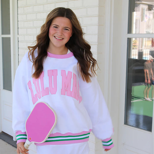 Lulu Mac Sweatshirt Pink/Green/White