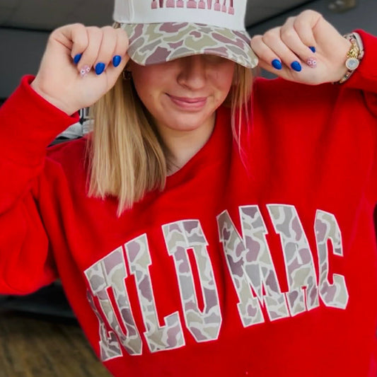 Lulu Mac Sweatshirt Red with Camo