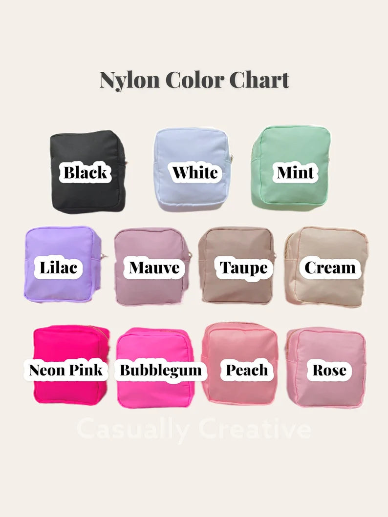 Nylon Cosmetic Makeup Bag- Medium