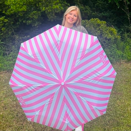 Lulu Mac Umbrella Pink Stripe