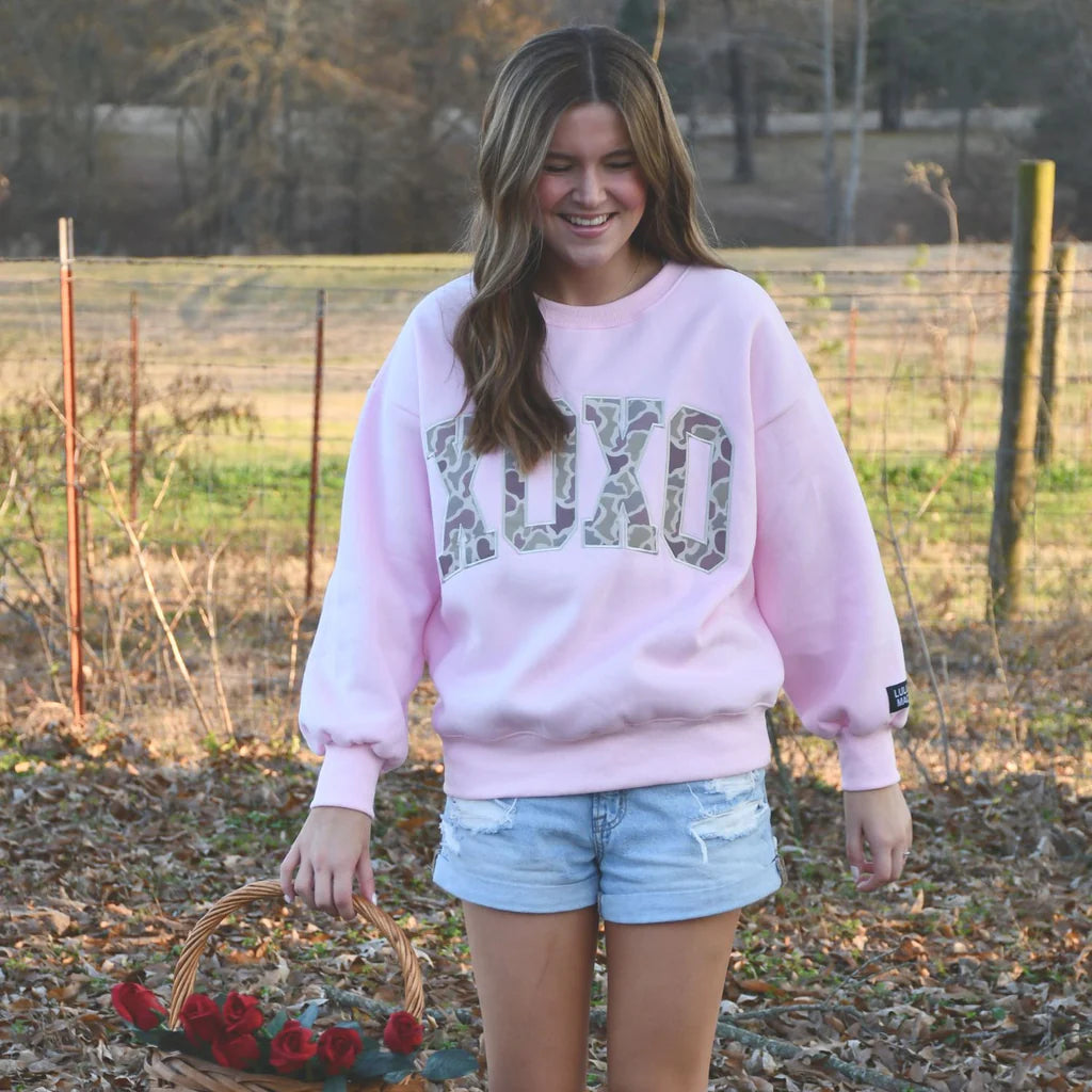 Lulu Mac Sweatshirt XOXO Pink Camo