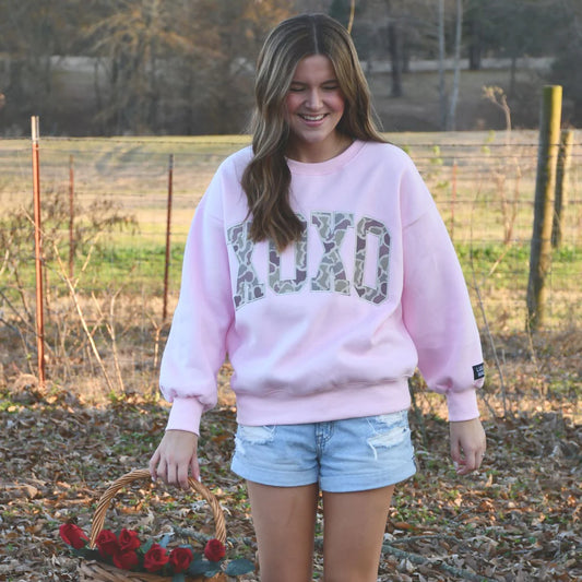Lulu Mac Sweatshirt XOXO Pink Camo