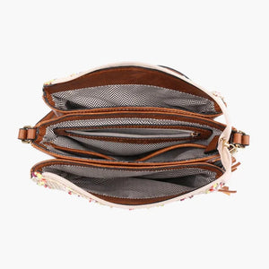 Sabrina 2 Tone Crossbody- Black/Natural