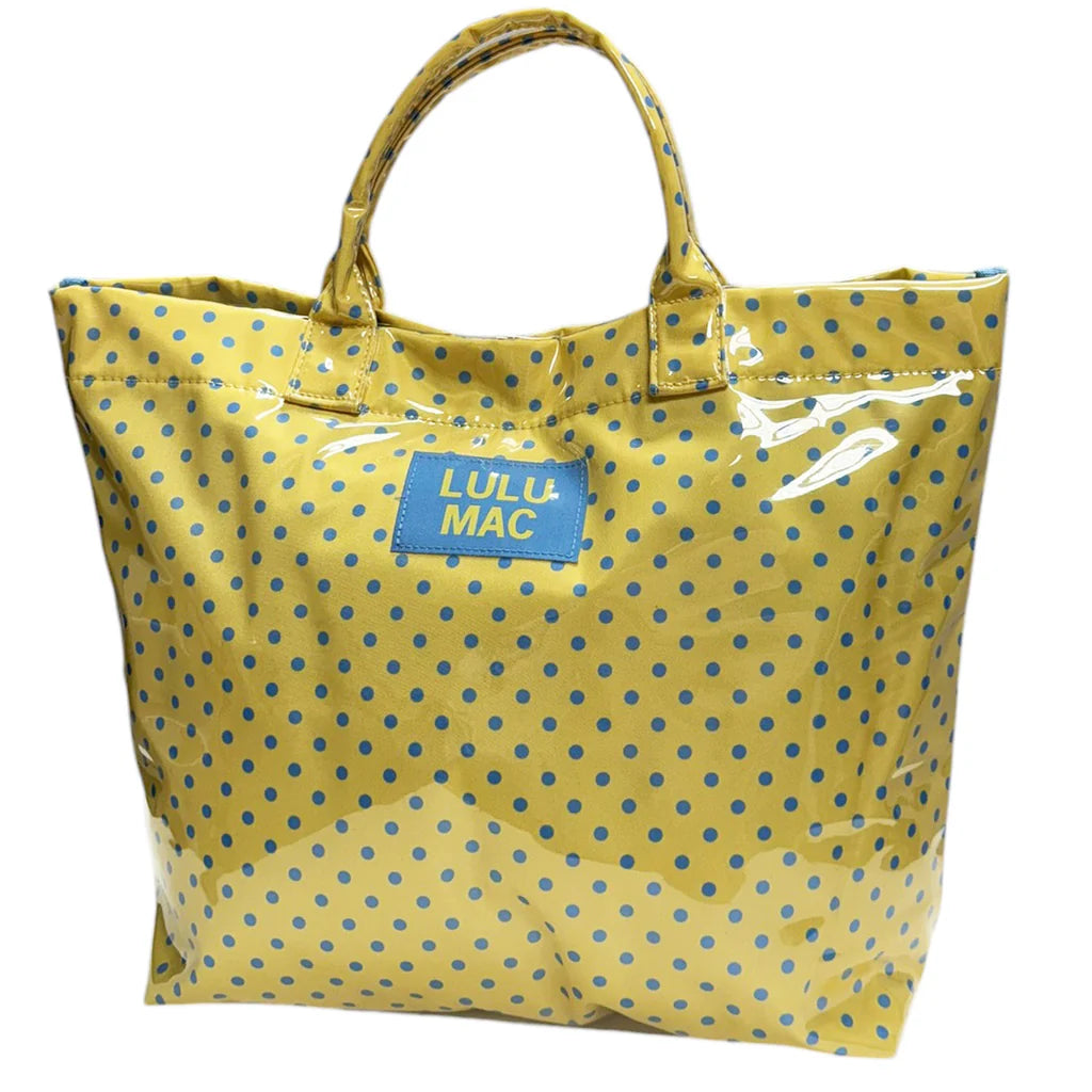 Lulu Mac Tote Yellow Blue Dots