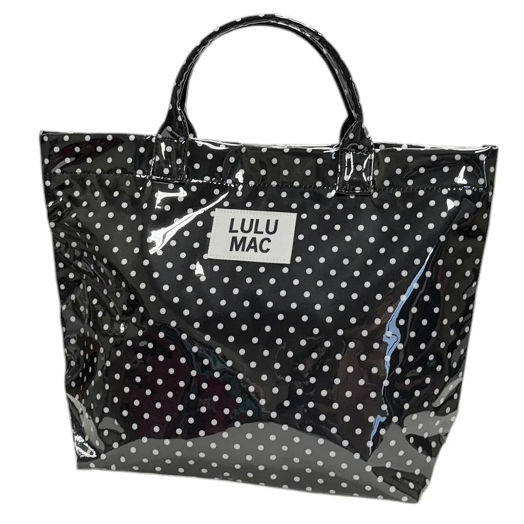 Lulu Mac Tote Black White Dots