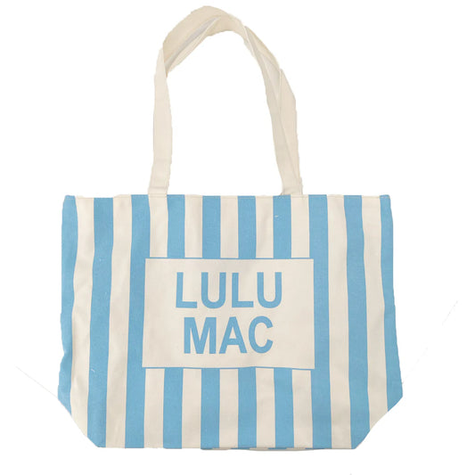 Lulu Mac Canvas Tote Blue Stripe