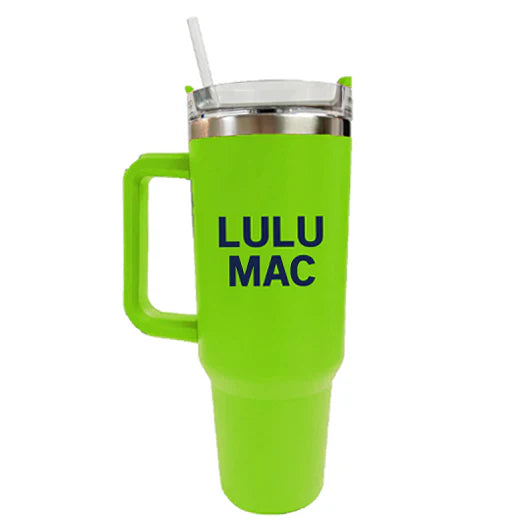 Lulu Mac Tumbler 40oz Lime/Navy