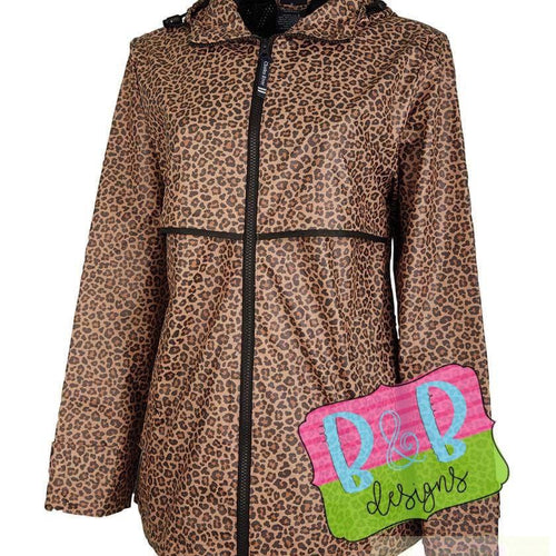 Women's Leopard Print Charles River New Englander Rain Jacket