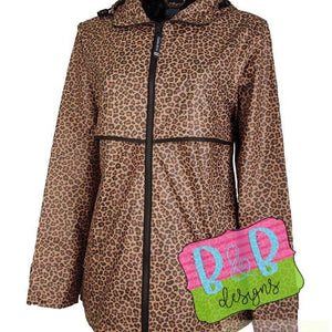 Women's Leopard Print Charles River New Englander Rain Jacket