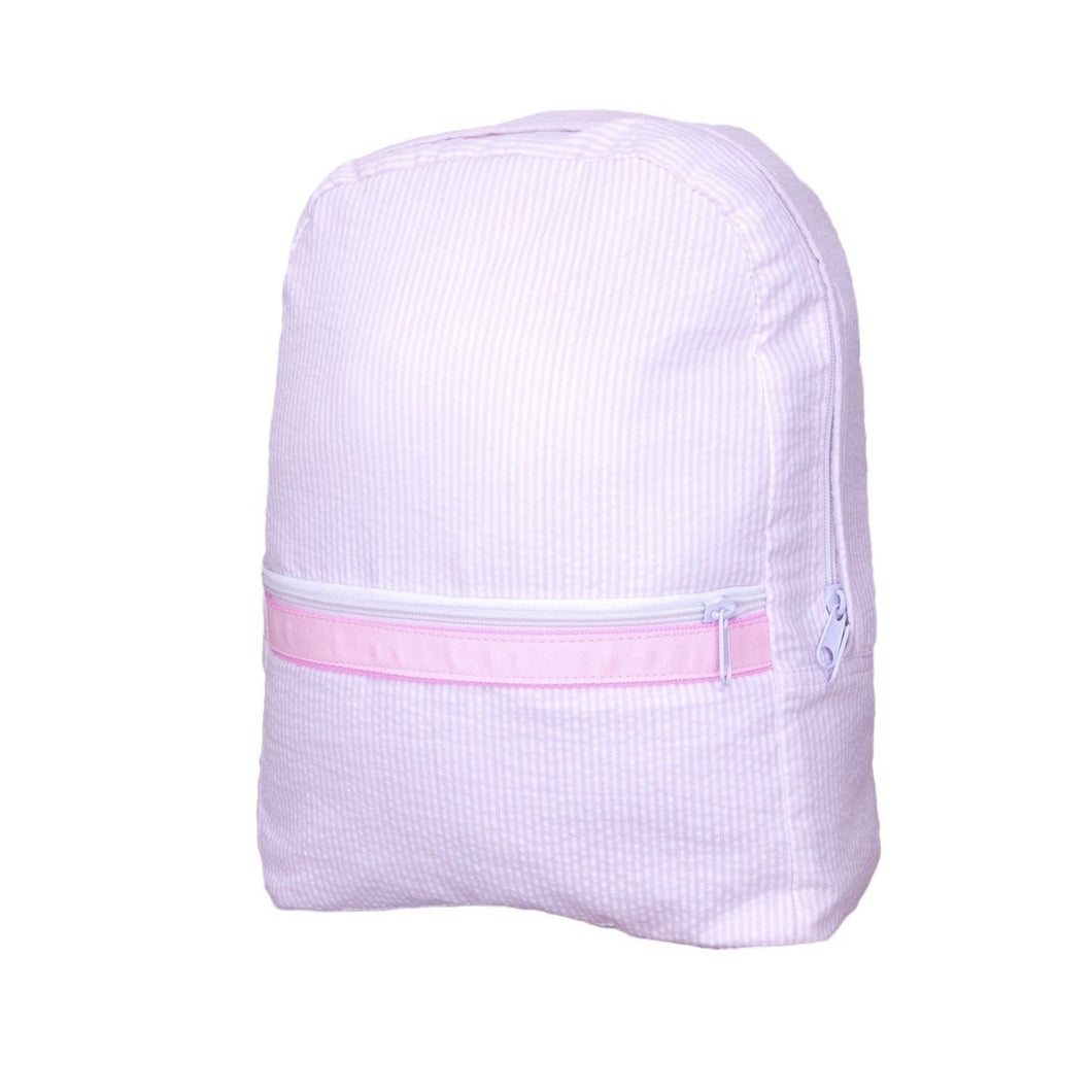 Oh Mint! Large Seersucker Backpack