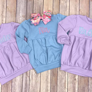 Girl's Bubble Sweatshirt with Empire Waist