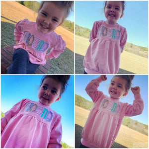Girl's Bubble Sweatshirt with Empire Waist