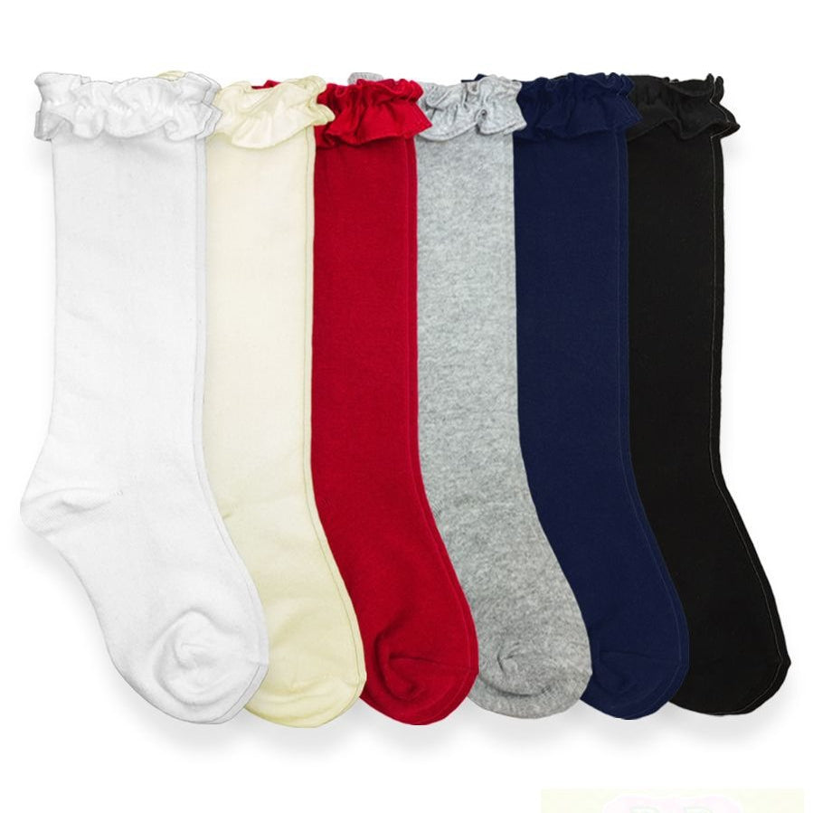 Jefferies Ruffle Knee High Socks