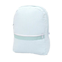 Load image into Gallery viewer, Oh Mint! Large Seersucker Backpack