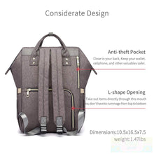 Load image into Gallery viewer, Backpack Diaper Bag