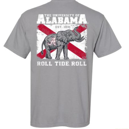 Alabama Elephant State Flag Short Sleeve Shirt