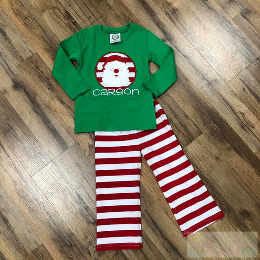 Boy's Christmas Long Sleeve Pant Set
