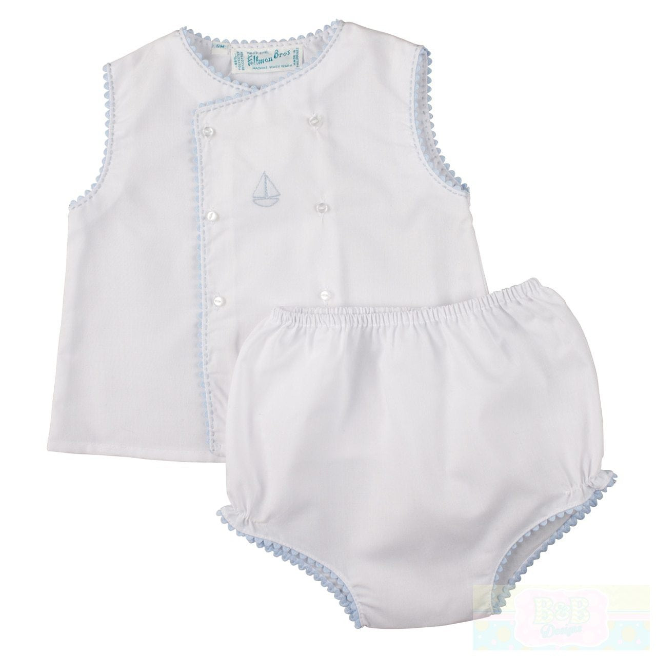 Feltman Brothers Boys Sailboat Diaper Set