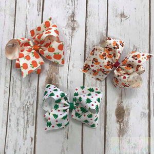 Wee Ones King Printed Seasonal Hairbow Clip