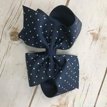 Load image into Gallery viewer, Wee Ones King Polka Dot Hairbow Clip
