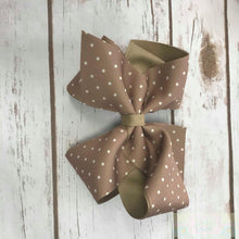 Load image into Gallery viewer, Wee Ones King Polka Dot Hairbow Clip