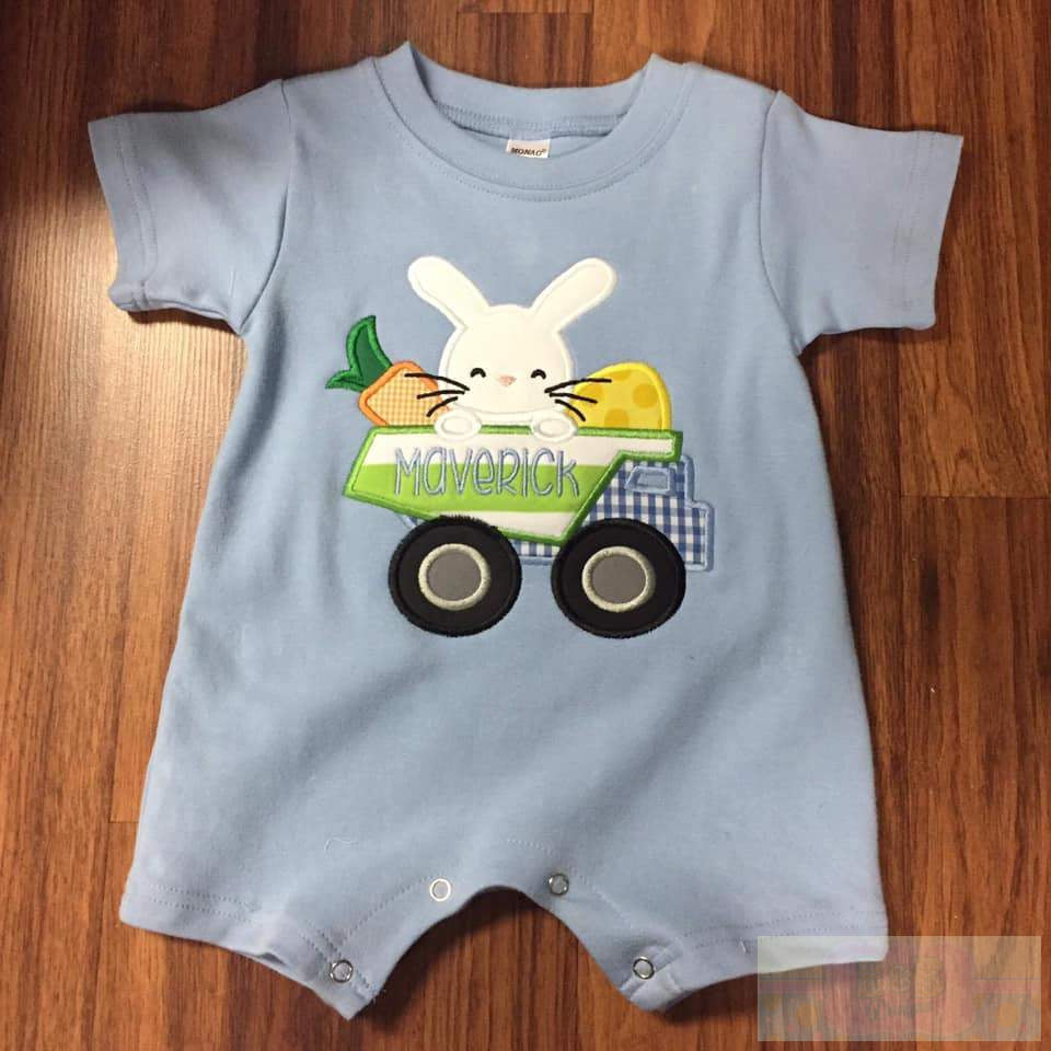 Easter Bunny Short Sleeve Romper