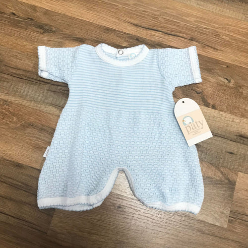 Paty Romper Short Sleeve Knit Blue