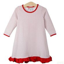 Load image into Gallery viewer, Christmas Pajamas Ruffled Girl Gown - Jellybean