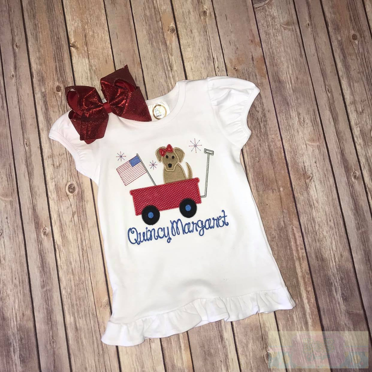 Custom Patriotic Wagon Ruffled Tee