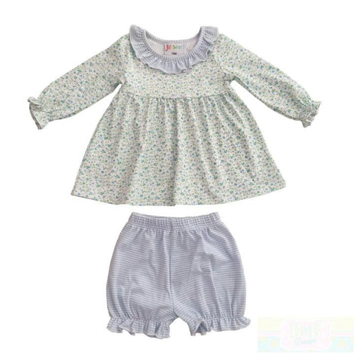 English Floral Bloomer Set- Jellybean