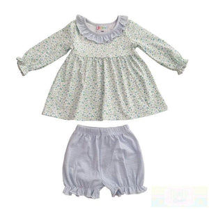 English Floral Bloomer Set- Jellybean