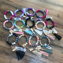 Load image into Gallery viewer, Beaded Key Wristlet