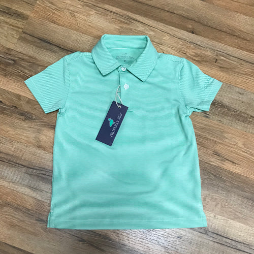 Properly Tied Gulfport Polo - Seafoam Stripe