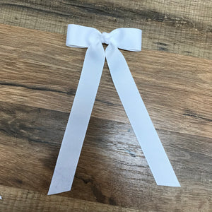 Mini Grosgrain Hair Bowtie with Knot Wrap and Streamer Tails