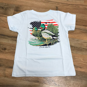 Kids' American Mallard Short Sleeve Tee- Cool Blue