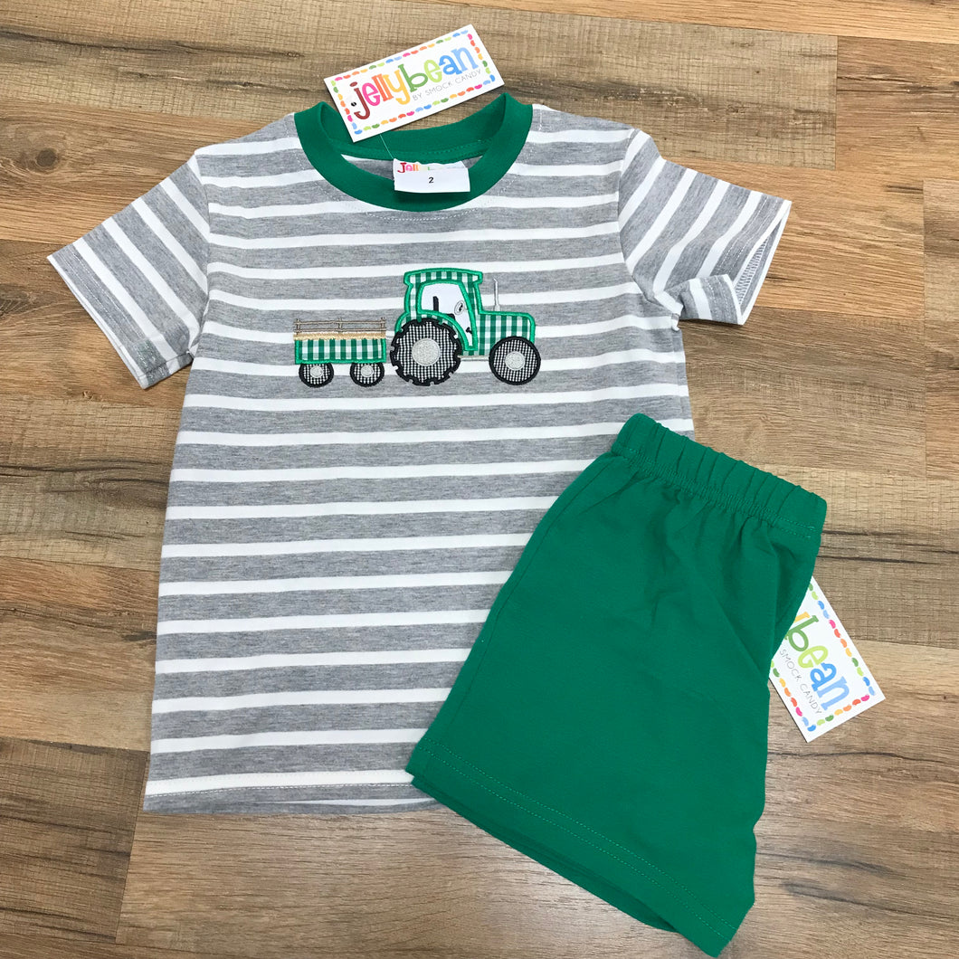 Jellybean Tractor Shirt & Short Boy Set