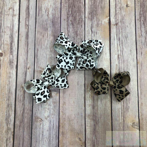 Wee Ones Leopard Hairbow Clip