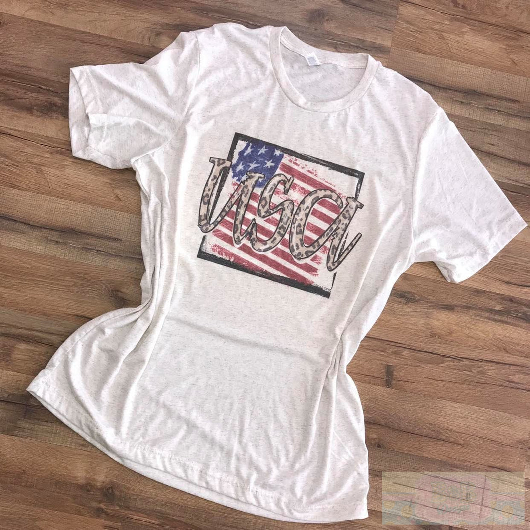 Custom USA Leopard Flag