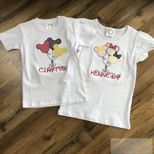 Mouse Ear Balloons Short Sleeve T-Shirt